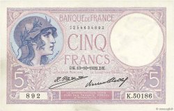 5 Francs FEMME CASQUÉE FRANKREICH  1932 F.03.16