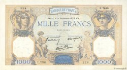 1000 Francs CÉRÈS ET MERCURE type modifié FRANKREICH  1939 F.38.37