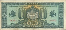 100000 Milpengö HONGRIE  1946 P.127 TTB