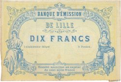 10 Francs Non émis FRANCE regionalismo y varios Lille 1870 JER.59.41C