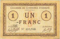 1 Franc FRANCE regionalism and miscellaneous Amiens 1915 JP.007.24 F