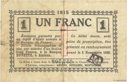 1 Franc FRANCE regionalism and miscellaneous Amiens 1915 JP.007.24 F