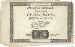 10 Livres FRANCE  1791 Ass.21a TTB