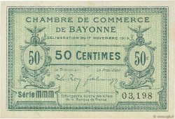 50 Centimes FRANCE regionalismo e varie Bayonne 1919 JP.021.61 AU a FDC