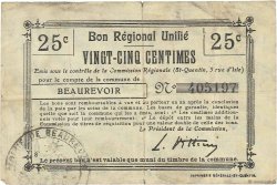 25 Centimes FRANCE regionalism and miscellaneous  1916 JP.02-0154.BRU F
