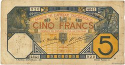 5 Francs DAKAR FRENCH WEST AFRICA Dakar 1929 P.05Be MB