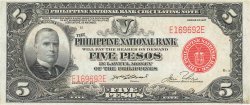 5 Pesos PHILIPPINES  1937 P.057 SPL
