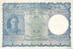10 Rupees CEYLAN  1945 P.036Aa TTB