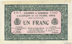 1 Franc FRANCE Regionalismus und verschiedenen Alencon et Flers 1915 JP.006.20 SS to VZ