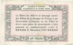 1 Franc FRANCE regionalism and miscellaneous Alencon et Flers 1915 JP.006.20 VF - XF