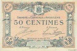 50 Centimes Annulé FRANCE regionalismo e varie Angoulême 1915 JP.009.25 AU a FDC