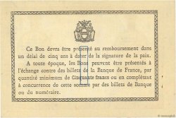 1 Franc Spécimen FRANCE regionalism and miscellaneous Béthune 1915 JP.026.07 VF - XF