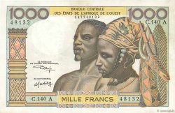 1000 Francs STATI AMERICANI AFRICANI  1973 P.103Ak AU