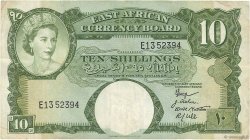 10 Shillings ÁFRICA ORIENTAL BRITÁNICA  1958 P.38 MBC
