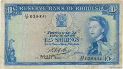 10 shillings RODESIA  1964 P.24 BC
