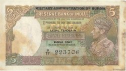 5 Rupees BURMA (SEE MYANMAR)  1945 P.26b