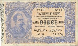 10 Lire ITALY  1915 P.020f VF
