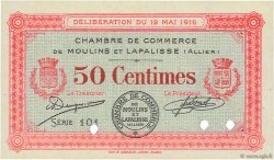 50 Centimes Spécimen FRANCE regionalism and miscellaneous Moulins et Lapalisse 1916 JP.086.02 AU+