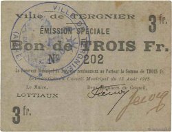 3 Francs FRANCE regionalism and miscellaneous  1915 JP.02-2726