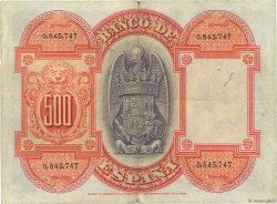 500 Pesetas ESPAGNE  1927 P.073a TTB