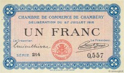 1 Franc FRANCE regionalism and miscellaneous Chambéry 1916 JP.044.09