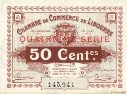 50 Centimes FRANCE regionalismo e varie Libourne 1917 JP.072.18 BB to SPL