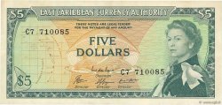 5 Dollars CARAÏBES  1965 P.14g TTB+