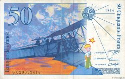 50 Francs SAINT-EXUPÉRY Modifié FRANCE  1994 F.73.01d TTB