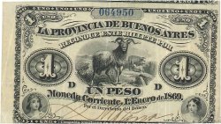 1 Peso ARGENTINA  1869 PS.0481a VF