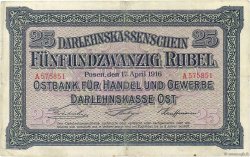 25 Rubel GERMANY Posen 1916 P.R125 VF
