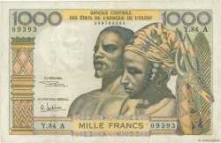 1000 Francs WEST AFRIKANISCHE STAATEN  1969 P.103Ag SS