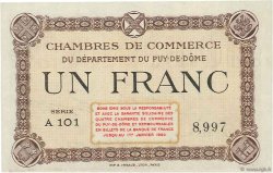 1 Franc FRANCE Regionalismus und verschiedenen Puy-De-Dôme 1918 JP.103.16