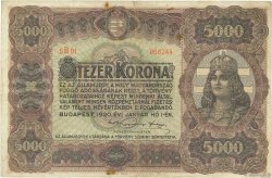 5000 Korona HUNGARY  1920 P.067 VF
