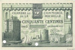 50 Centimes Spécimen FRANCE régionalisme et divers La Rochelle 1915 JP.066.02 SPL