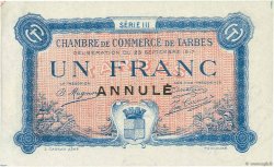 1 Franc Annulé FRANCE regionalismo e varie Tarbes 1917 JP.120.15