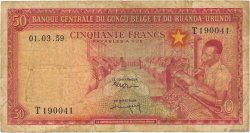 50 Francs CONGO BELGA  1959 P.32 MB