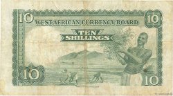 10 Shillings BRITISH WEST AFRICA  1953 P.09a VF
