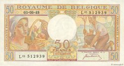 50 Francs BELGIUM  1948 P.133a XF