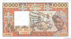 10000 Francs WEST AFRICAN STATES  1992 P.109Ak AU