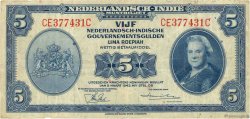 5 Gulden INDES NEERLANDAISES  1943 P.113a