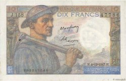 10 Francs MINEUR FRANCE  1947 F.08.19