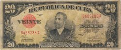 20 Pesos CUBA  1945 P.072f TB