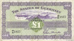 1 Pound GUERNESEY  1965 P.43b TB