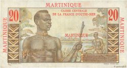20 Francs Émile Gentil MARTINIQUE  1946 P.29 VF