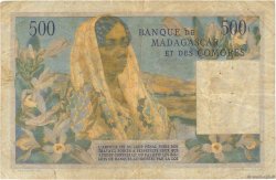 500 Francs MADAGASCAR  1954 P.047b B à TB