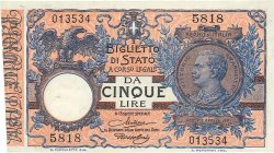 5 Lire ITALIE  1923 P.023f NEUF