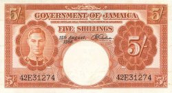 5 Shillings JAMAÏQUE  1958 P.37b pr.SUP