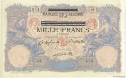 1000 Francs sur 100 Francs Non émis TúNEZ  1942 P.31
