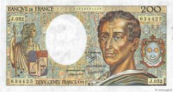 200 Francs MONTESQUIEU FRANCE  1987 F.70.07 XF+