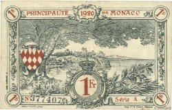 1 Franc MONACO  1920 P.05 q.BB